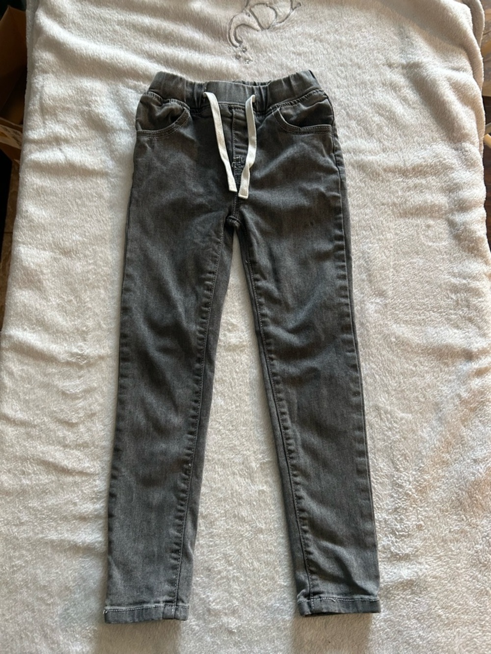 Little Bipsy Gray Skinny Drawstring Jeans